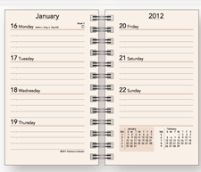 wirebound ivory paper planner refill